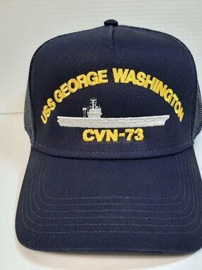 US Navy USS George Washington CVN-73 Hat Embroidered Baseball Cap Mesh Snapback